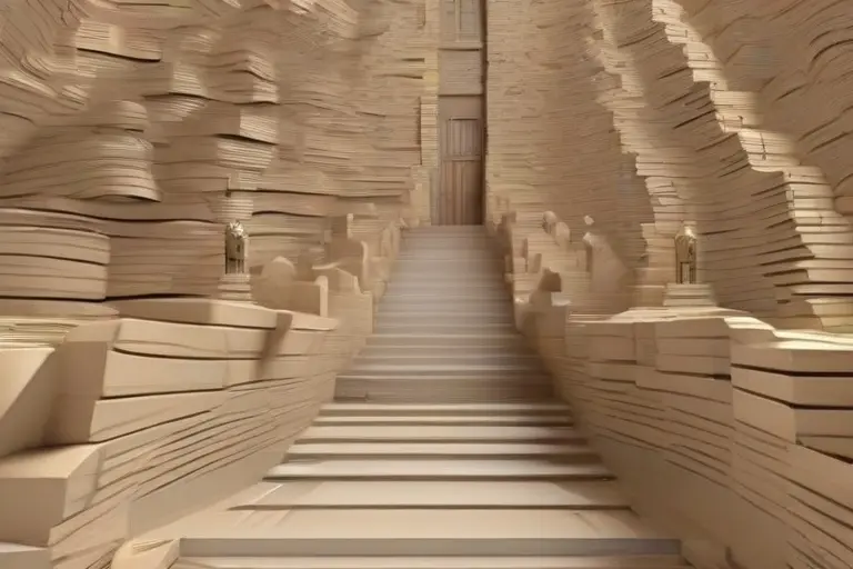 a-path-of-stairs-made-of-paper